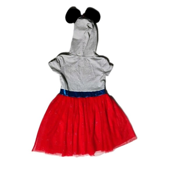 MINNIE MOUSE Disney Gray & Red Tulle Dress Hood with Ears - Sz Small 4/5 - Picture 2 of 7
